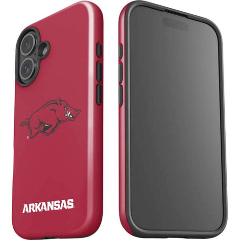 University of Arkansas-Fayetteville Razorbacks Red Logo iPhone 16 Plus Impact Case